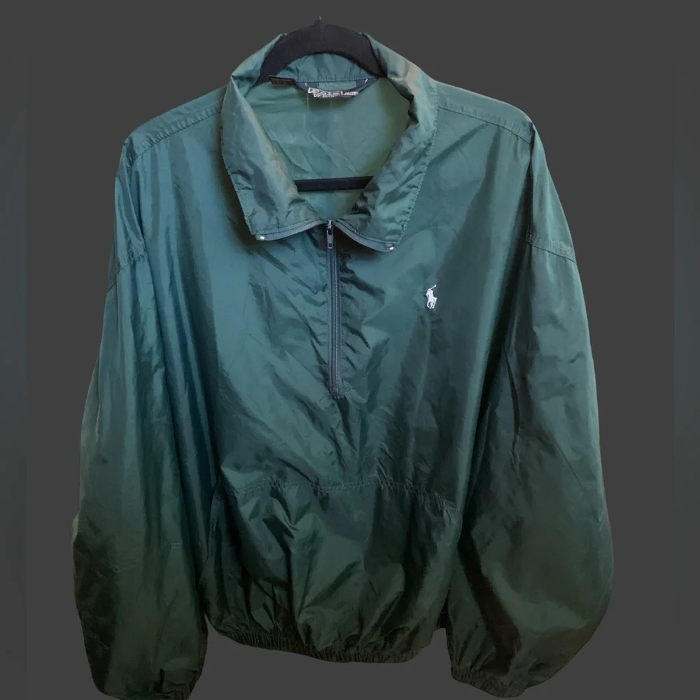 Vintage Polo Ralph Lauren Jacket Mens XL Green Pullover Windbreaker 90s Y2K - Picture 2 of 7